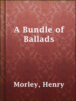 cover image of A Bundle of Ballads